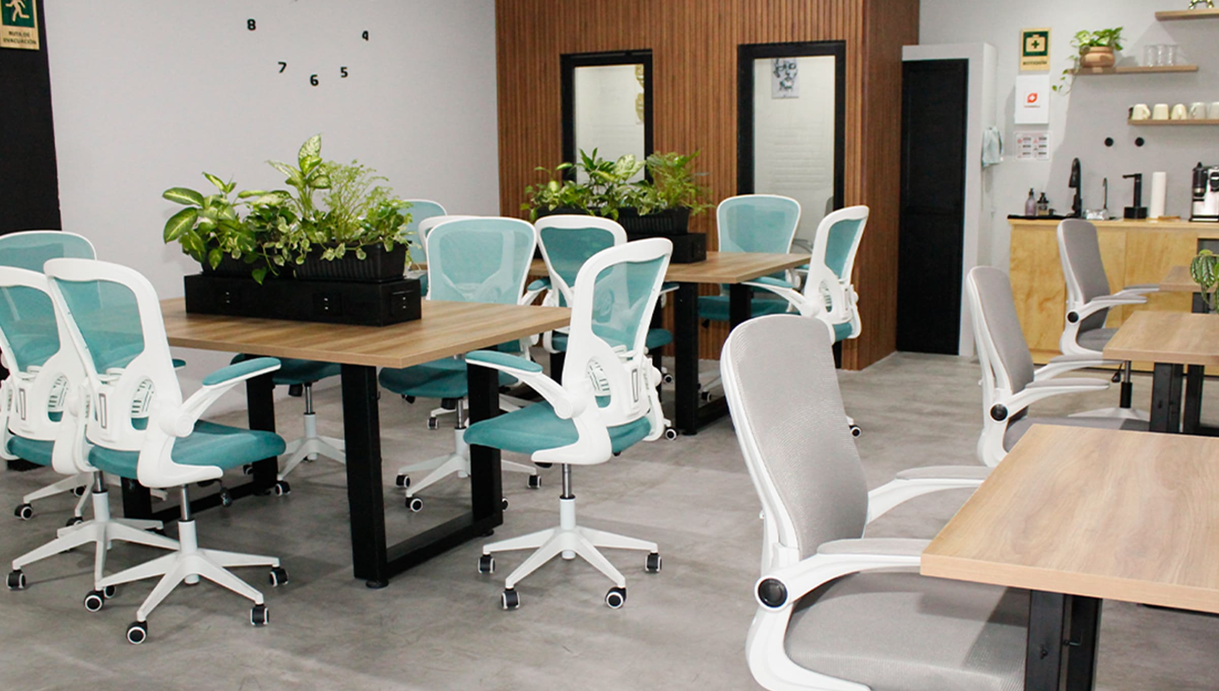 Área de coworking de Bloom CoLab en Playa del Carmen